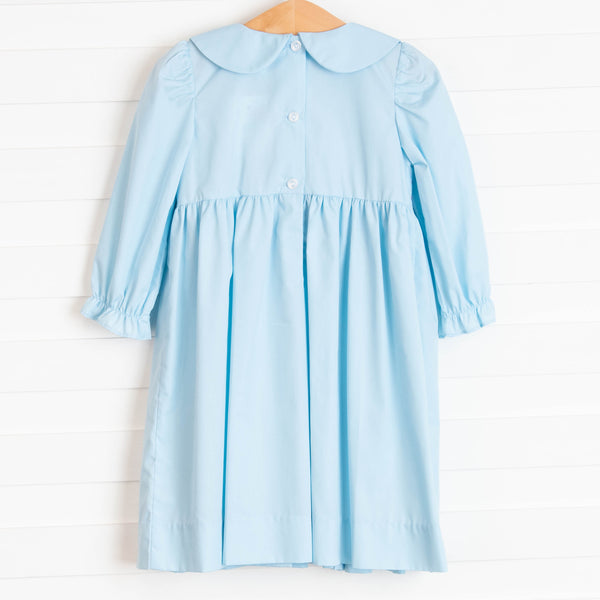 Rose-y Cheeks Smocked Dress, Blue