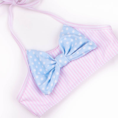 Rose Stripe Bikini, Pink