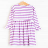Owl Be There Applique Dress, Purple