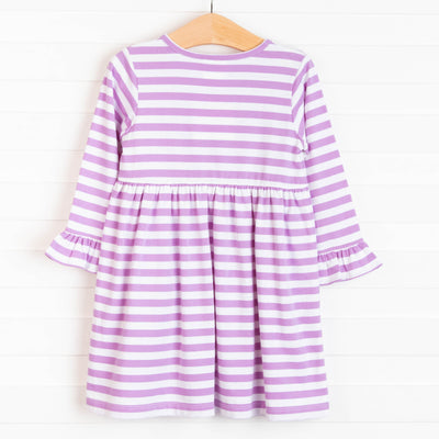 Owl Be There Applique Dress, Purple