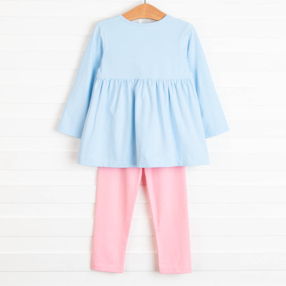 Dragonfly Dreams Applique Legging Set, Blue
