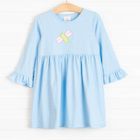 Dragonfly Dreams Applique Dress, Blue