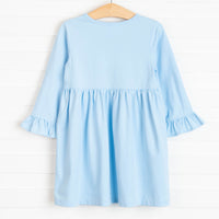 Dragonfly Dreams Applique Dress, Blue