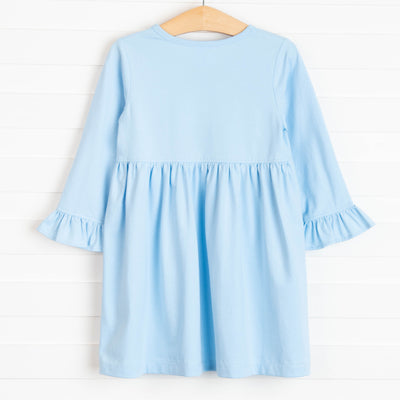 Dragonfly Dreams Applique Dress, Blue