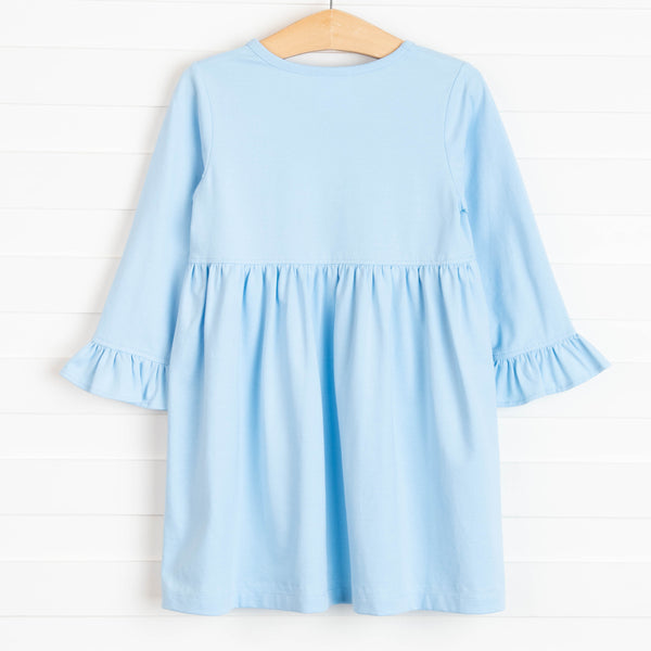 Dragonfly Dreams Applique Dress, Blue