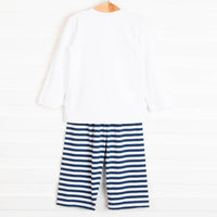 Summer Camp Applique Pant Set, Navy