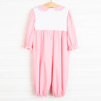 Zoo Express Embroidered Romper, Pink