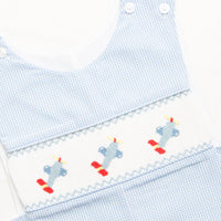 Soaring Smocked Jon Jon, Blue