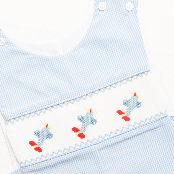 Soaring Smocked Jon Jon, Blue