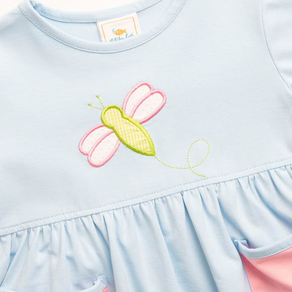 Dragonfly Dreams Applique Legging Set, Blue