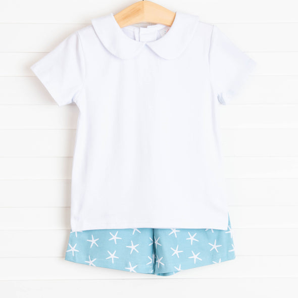 Sunshine and Starfish Short Set, Blue