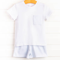 Coleman Pima Short Set, White