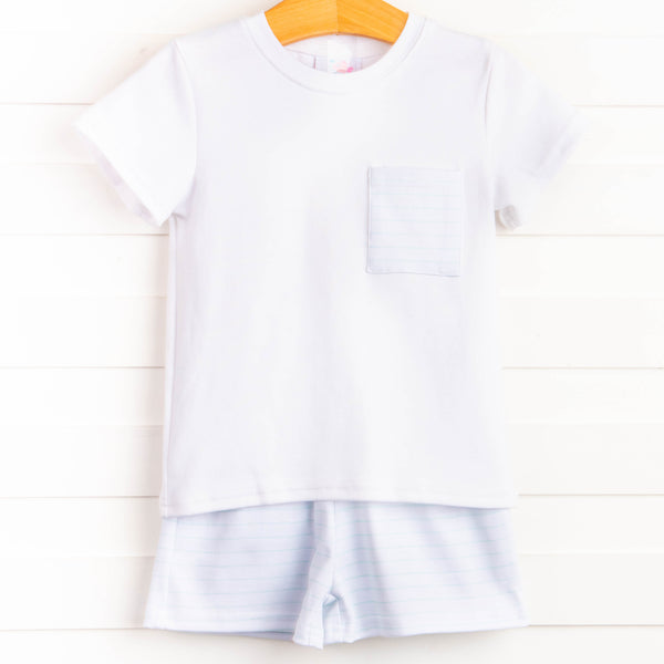 Coleman Pima Short Set, White