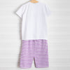 Fleur de Fun Embroidered Pant Set, Purple