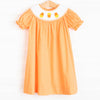 Candy Corn Cutie Smocked Dress, Orange