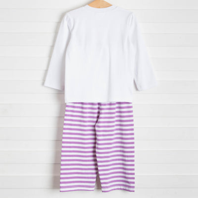 It's All in Jest Applique Pant Set, Purple
