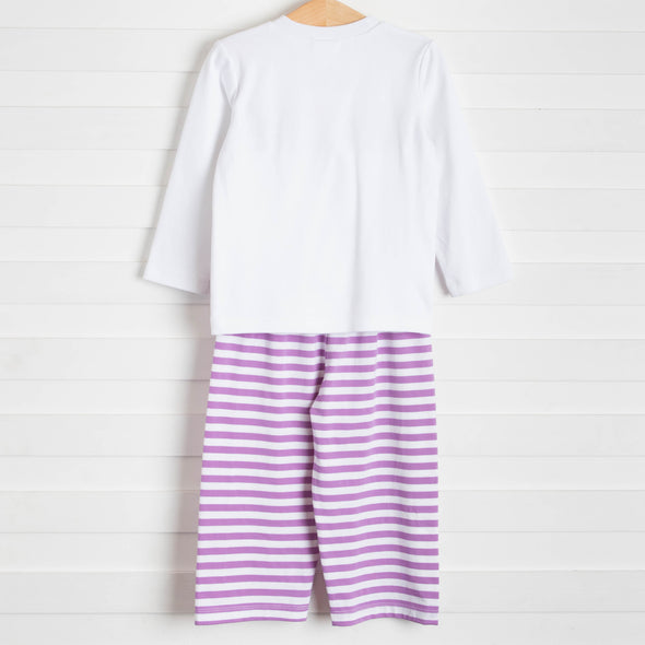 It's All in Jest Applique Pant Set, Purple