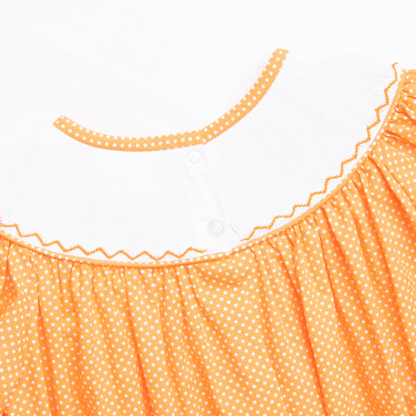 Candy Corn Cutie Smocked Dress, Orange