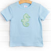 Sea Horse Applique Shirt, Blue