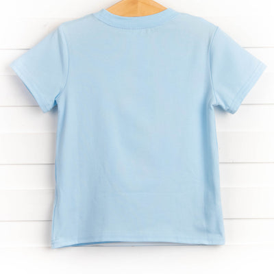 Sea Horse Applique Shirt, Blue