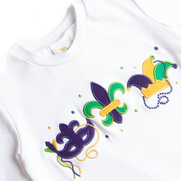 Fleur de Fun Embroidered Pant Set, Purple