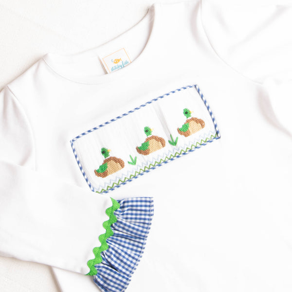 Mallard Smocked Ruffle Pant Set