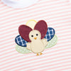 Eat Sleep Turkey Applique Soft Set, Pink Stripe