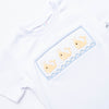 Whale of a Time Smocked Short Set, Light Blue Stripe