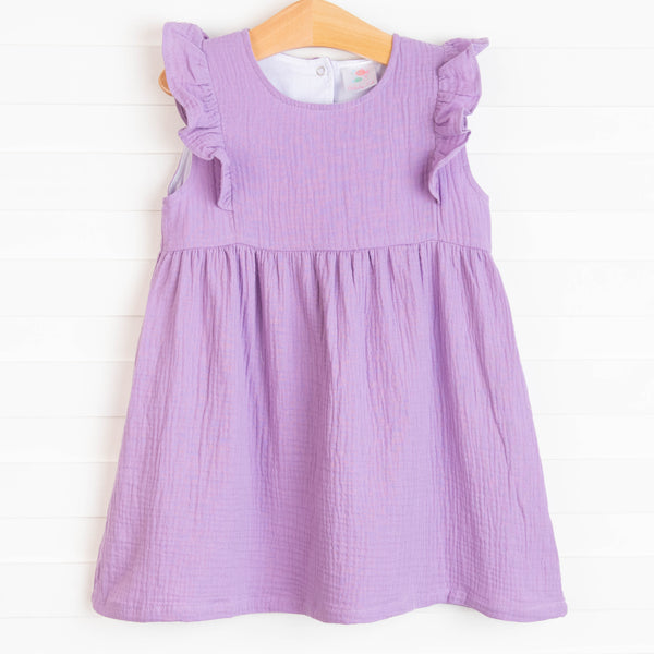 Stella Muslin Dress, Purple
