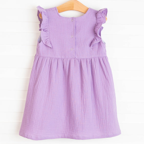 Stella Muslin Dress, Purple