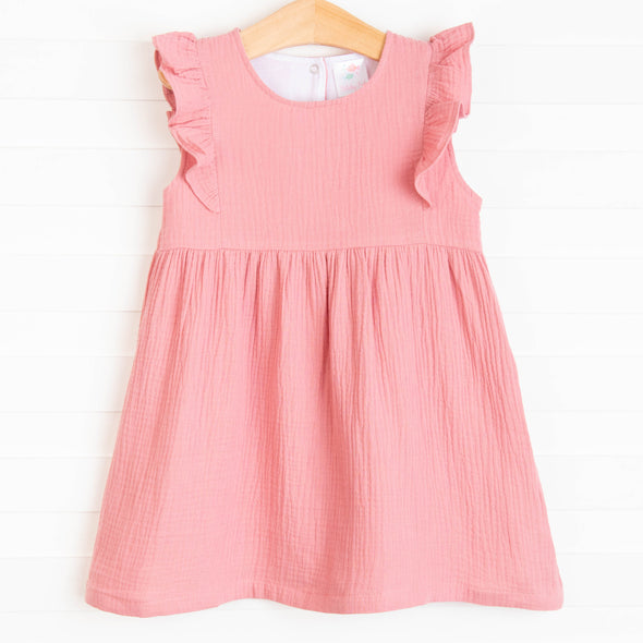 Stella Muslin Dress, Rose