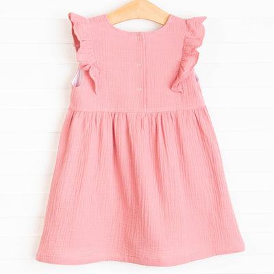 Stella Muslin Dress, Rose