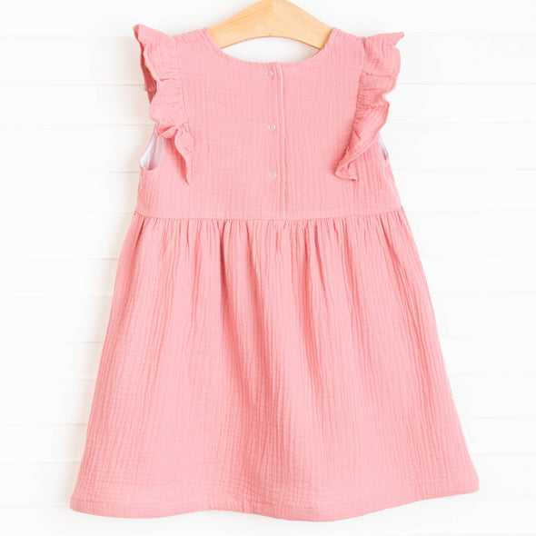 Stella Muslin Dress, Rose