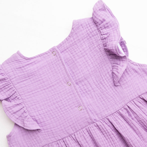 Stella Muslin Dress, Purple