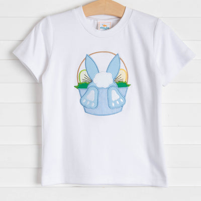 Egg Hunt Applique Shirt, White
