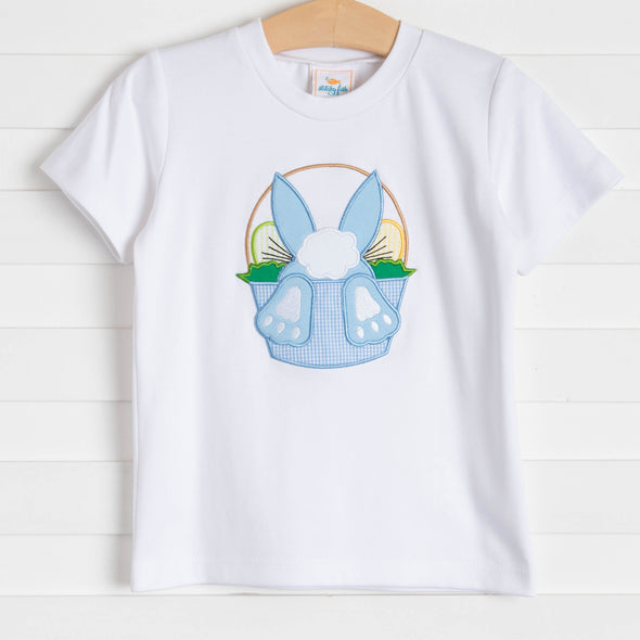 Egg Hunt Applique Shirt, White