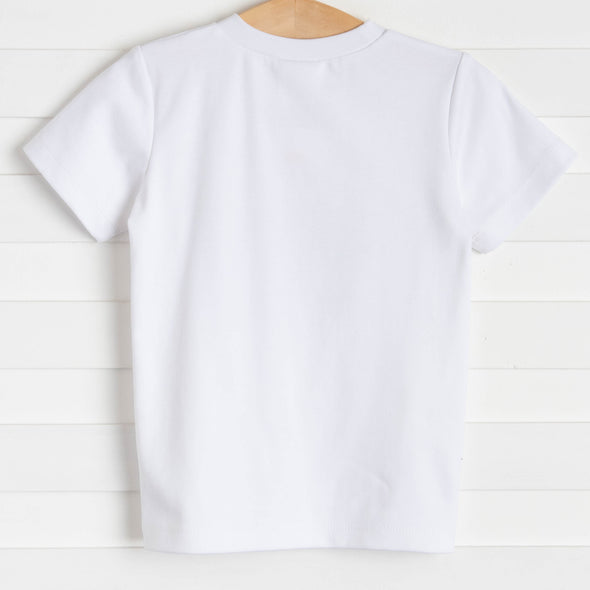 Egg Hunt Applique Shirt, White