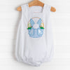 Egg Hunt Applique Bubble, Blue Bitty Dot