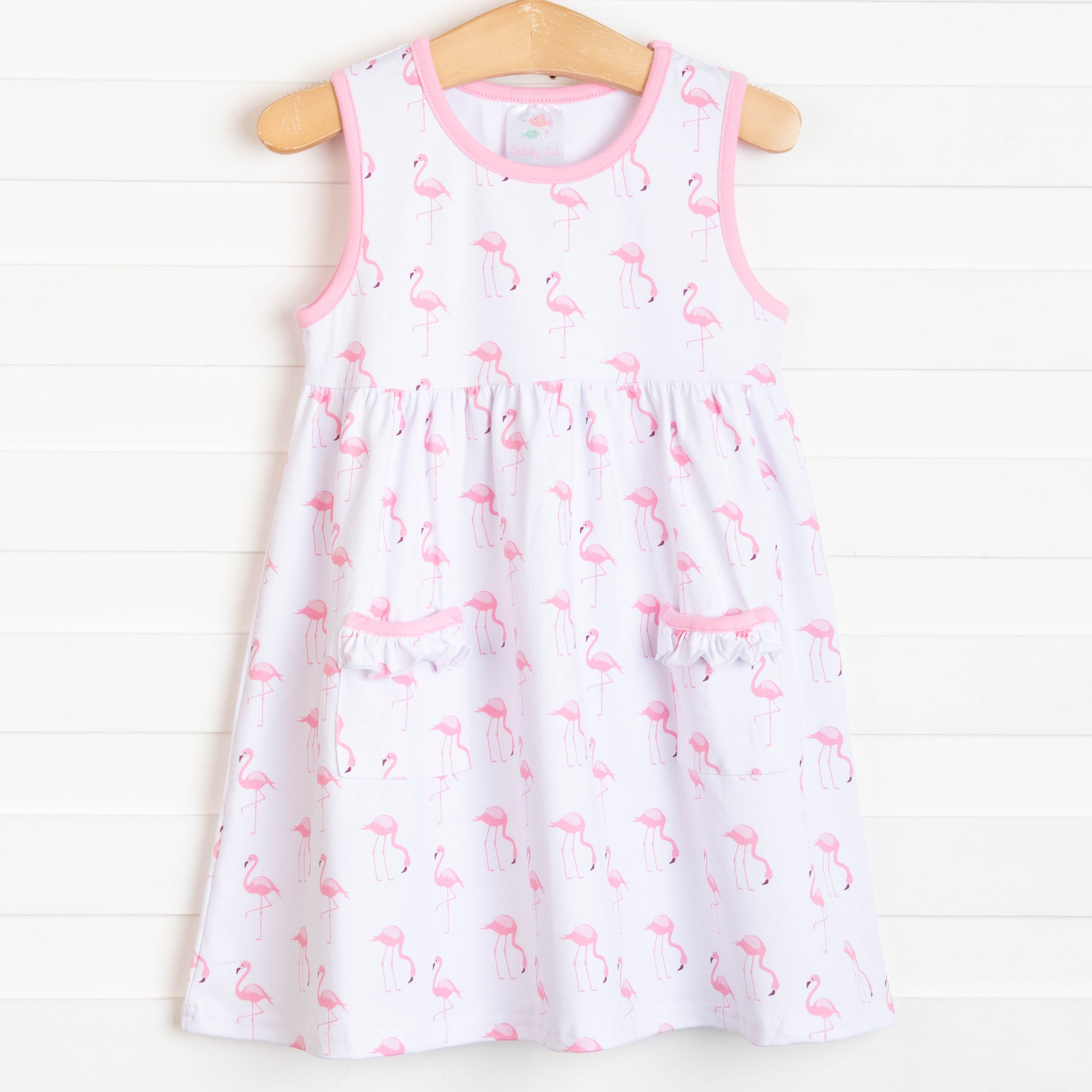 White clearance flamingo dress
