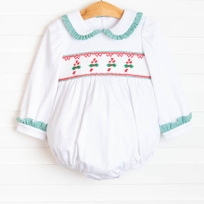 Candy Cane Lane Smocked Bubble, Green