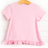 Rain or Shine Applique Ruffle Shirt, Pink