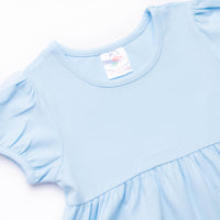 Fresh Cut Flowers Applique Dress, Blue