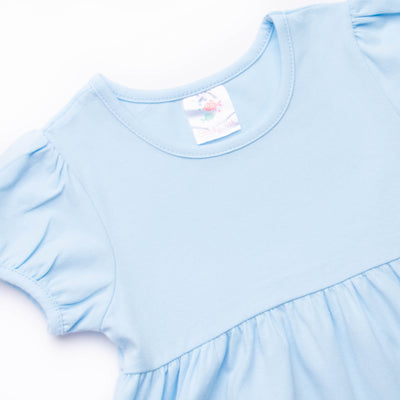 Fresh Cut Flowers Applique Dress, Blue