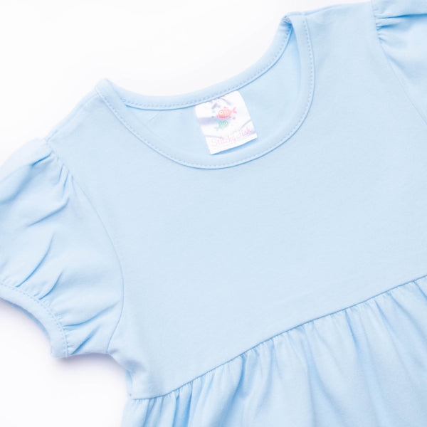 Fresh Cut Flowers Applique Dress, Blue