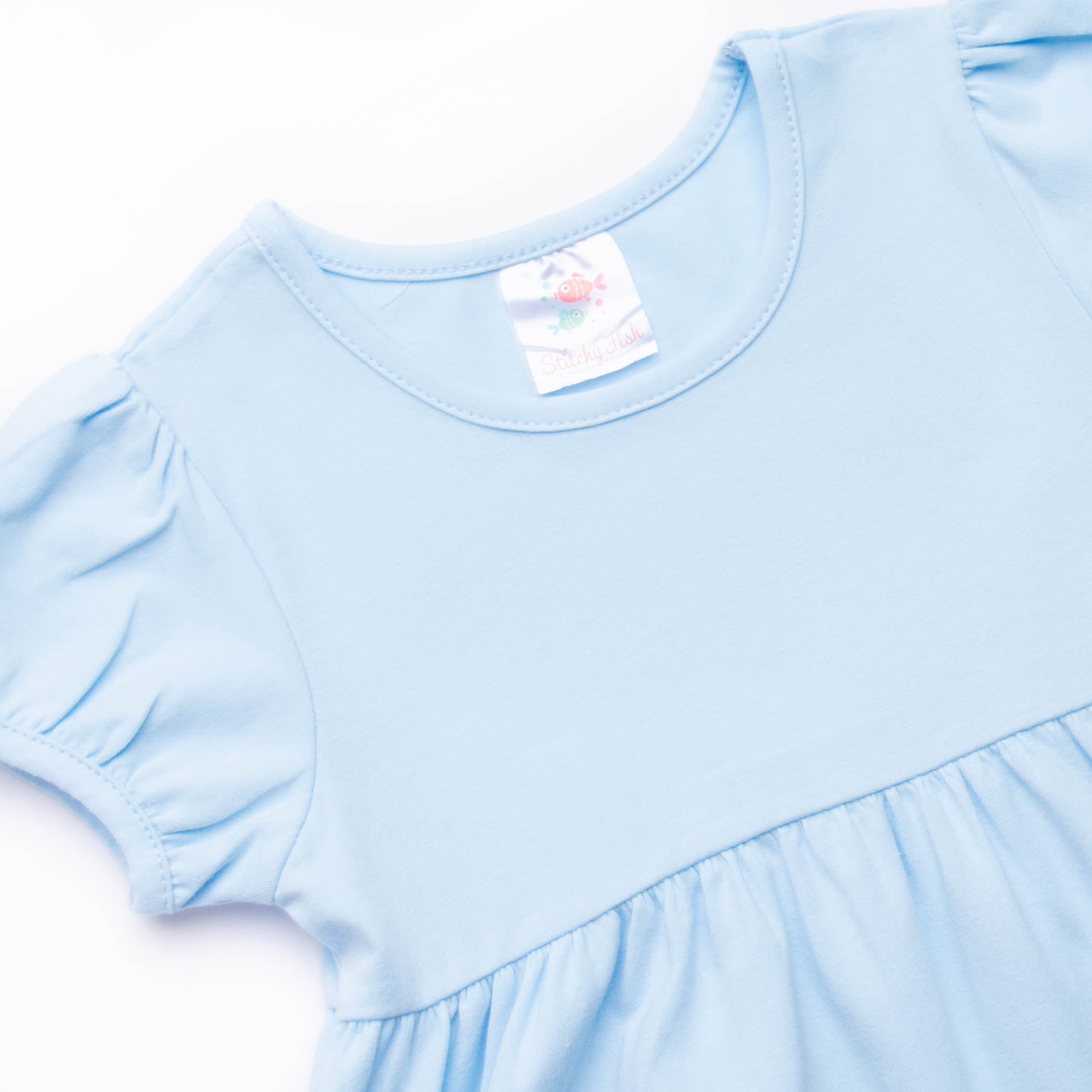 Fresh Cut Flowers Applique Dress, Blue Stitchy Fish Fresh Cut Flowers Applique Dress, Blue Stitchy Fish
