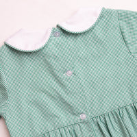 Candy Cane Lane Smocked Romper, Green