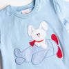 Bunny Takes Flight Applique Shirt, Blue