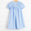 Let It Snow Smocked Dress, Blue