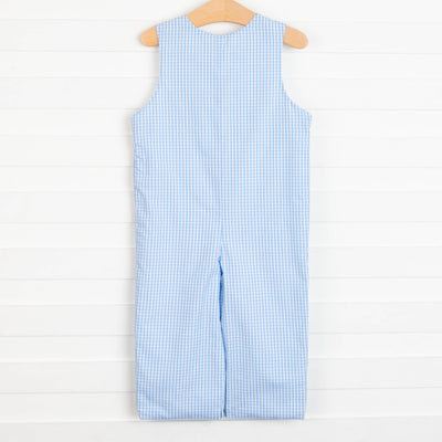 Let It Snow Smocked Jon Jon, Blue