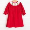 Milk And Cookies Smocked Dress, Red